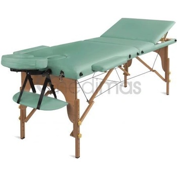 Medimas Masážny stôl hliníkový drevený Prosport 3 zelená