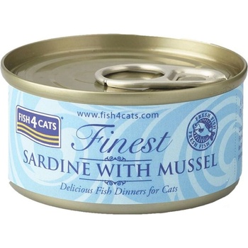 Fish4Cats Finest sardinkou a mušľami 70 g