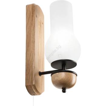 Brilagi - LED Аплик COTTAGE 1xE14/40W/230V дъб/бял (BG1504B)