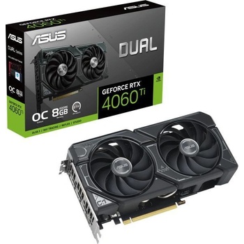 ASUS GeForce RTX 4060 Ti Dual OC 8GB GDDR6 128bit (DUAL-RTX4060TI-O8G/90YV0J40-M0NA00)