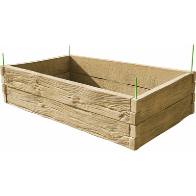 Barigadi Vyvýšený záhon betonový 200x100 x 50 cm, dřevo, pískovec – Hledejceny.cz