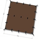 DD Hammocks Tarp 400 x 400 cm coyote brown
