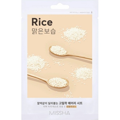 Missha Airy Fit Sheet Mask Rice plátýnková maska s výtažkem z rýže 19 g – Zbozi.Blesk.cz