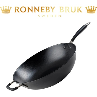 Litinová WOK pánev 32 cm na smažení Ronneby Bruk