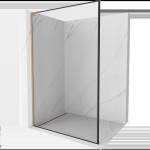 Mexen Kioto L стена за душ Walk-in 50 x 200 см, черна рамка, четкан мед - 800-050-103-65-70 (800-050-103-65-70)