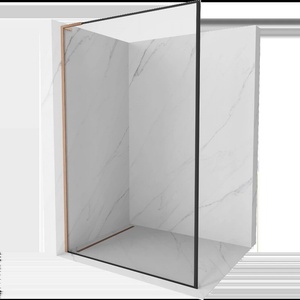 Mexen Kioto L стена за душ Walk-in 50 x 200 см, черна рамка, четкан мед - 800-050-103-65-70 (800-050-103-65-70)