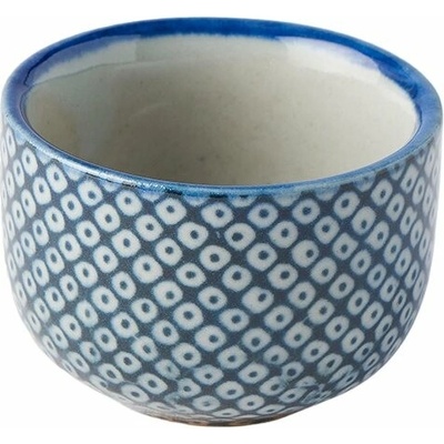 MIJ Hrnček na saké SHIBORI modrá keramika 30 ml