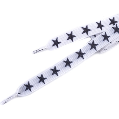 Tobby STARS Dětské elastické ploché bílé