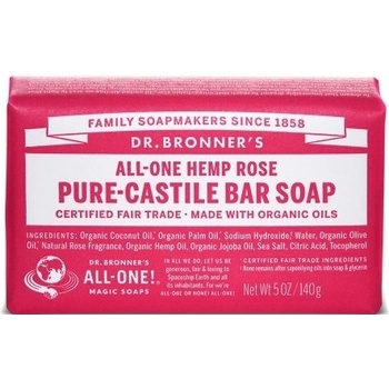 Dr Bronner's tuhé univerzálne bio mydlo All-One Rose 140 g