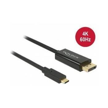 DeLock USB-C > DisplayPort (ST-ST) 2m 4K 60Hz DeLOCK Black