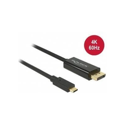 DeLock USB-C > DisplayPort (ST-ST) 2m 4K 60Hz DeLOCK Black