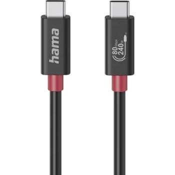 Image 1 of Hama Кабел USB-C еMarker, USB 4 Gen 4, 80 Gbit/s, 1 м, 5 A, 240 W , черен (HAMA-200799)