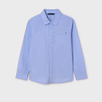 MAYORAL Едноцветна риза в светло син цвят за момче Mayoral