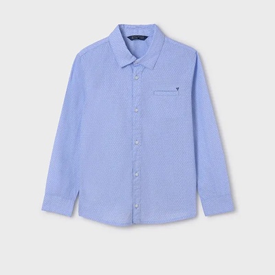MAYORAL Едноцветна риза в светло син цвят за момче Mayoral