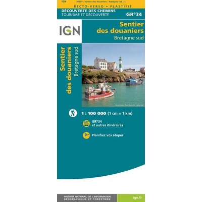 IGN mapa Bretagne jih 1:100 t.