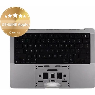 Horný rám klávesnice pre MacBook Pro 14", A2918 (Late 2023), s klávesnicou US a batériou, Space Black, 661-37958, Genuine Apple, Space Black