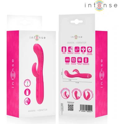 Intense amara vibrator with stimulating tongue 10 vibrations pink