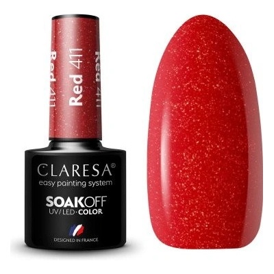 Claresa Gél lak Red 411 5 ml