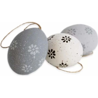 Lepaso Vajíčka reálná 12ks/6cm šedá mix