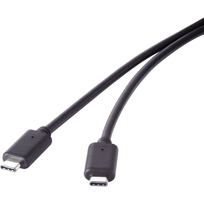 Renkforce RF-4381068 USB 3.2 Gen2x2 USB-C ® zástrčka USB-C ® zástrčka 0,5m černý