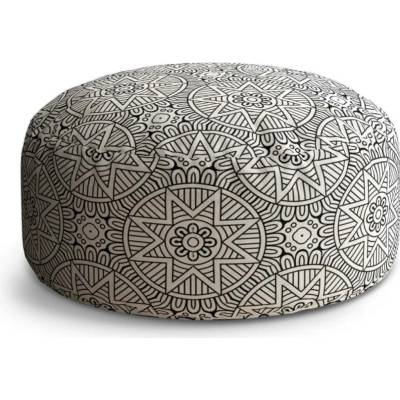 Sablio Taburet Circle Hvězdy mehendi: 38x48 cm