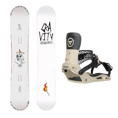 Gravity Contra 25/26 pánský snowboard + Gravity Indy stone/black vázání - 159 cm + M (EU 38-41)