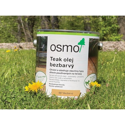 Osmo 007 Terasový teakový olej 2,5 l bezbarvý – Zboží Dáma