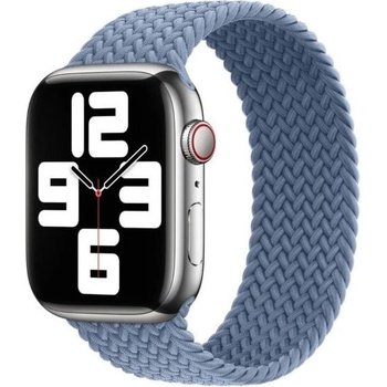 Apple Оригинална текстилна каишка за Apple Watch 38мм, 40мм, 41мм, 42мм (2024) - Apple Solo Loop Braided Band Size 7 Slate Blue