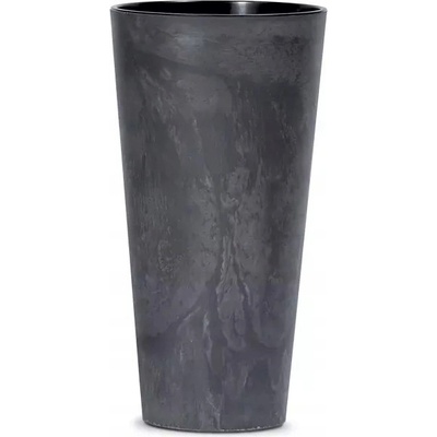Prosperplast Květináč plast černý šedý 20 x 20 x 38 cm
