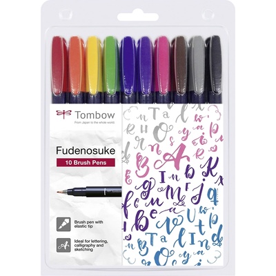 Tombow Marker Fudenosuke твърд връх (10) (WS-BH-10P)