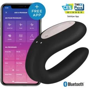 Satisfyer Вибратор за двойки Satisfyer Double Joy черен с App