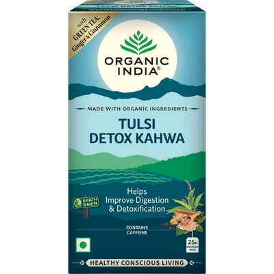 Organic India Tulsi Detox Kahwa Ajurvédsky čaj porciovaný 25 vreciek