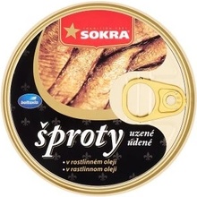 Sokra Údené šproty v rastlinnom oleji 160 g