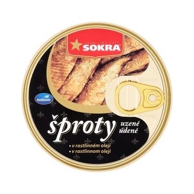 Sokra Údené šproty v rastlinnom oleji 160 g