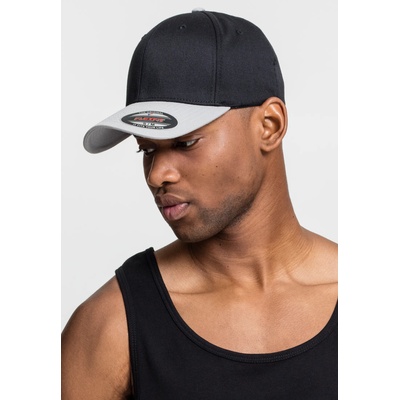 Urban Classics Шапка с козирка в черно и сиво Flexfit Wooly Combed UB-6277T-00286 - Черен, размер S/M