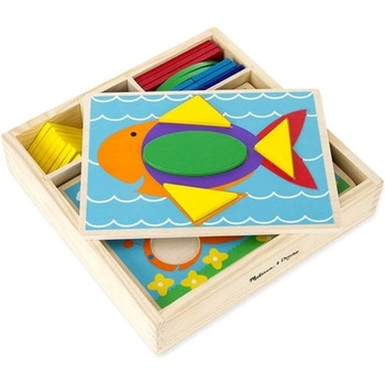 Melissa & Doug - Дървени шаблони за редене в кутия