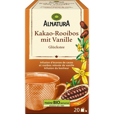 Alnatura Bio čaj pro štěstí kakao rooibos s vanilkou 20 čajových sáčků