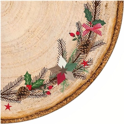 Kulaté ubrousky na dekupáž Vánoční věnec – Zboží Dáma