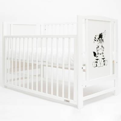 New Baby postýlka se stahovací bočnicí BEA Bílá,Černá