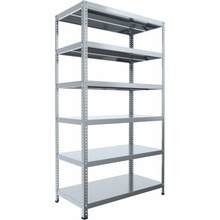 Biedrax Regál pozink 60 x 130 x 250 cm 6 polic
