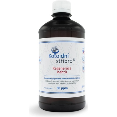 Koloidní stříbro s.r.o. Regenerace nehtů - Náhradní balení 500 ml B Skleněné lahve