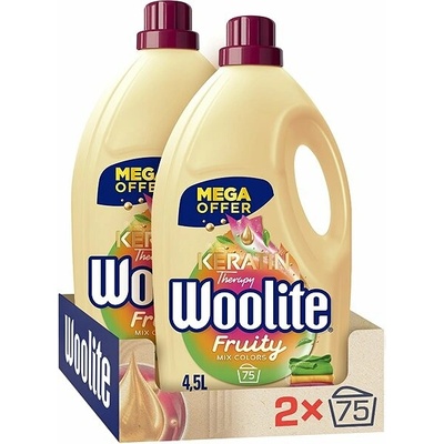 Woolite Keratin Therapy Fruity Color prací gel 2 × 4,5 l 150