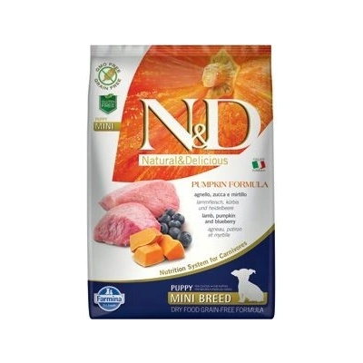 N&D Pumpkin Puppy Mini Grain Free Lamb & Blueberry 3 x 7 kg