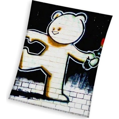 CARBOTEX dětská deka Banksy Medvídek Mild Mild West