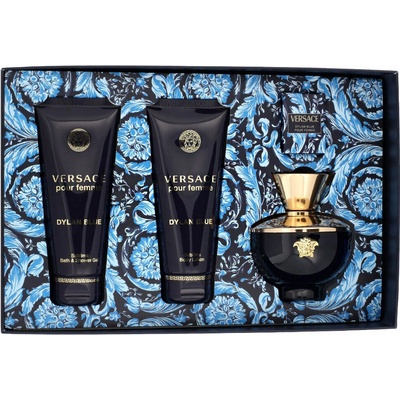 Versace Pour Femme Dylan Blue EDP 100 ml + EDP 5 ml + sprchový gel 100 ml + tělové mléko 100 ml dárková sada