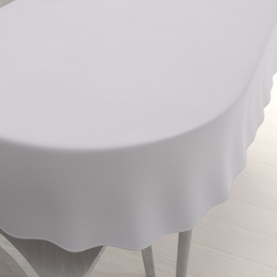 Biante Veľký dekoračný oválny obrus BKS-408 Studená svetlo sivá 220x260cm