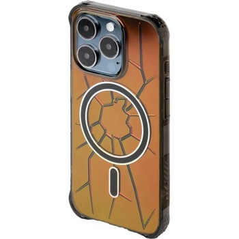 Kingxbar Кейс Kingxbar PQY Crack Series MagSafe за iPhone 15 Pro Max, черен (6959003513489)