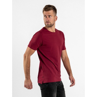 TallGuys pánské rozstřižené tričko óčko Burgundy