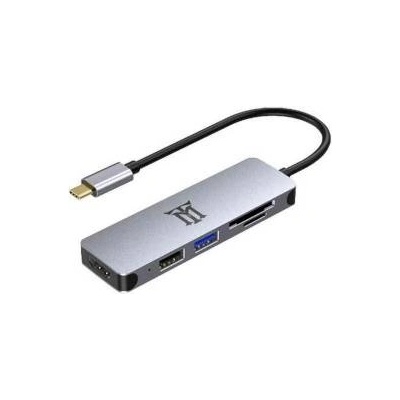 USB извод Maillon Technologique MTHUB5 Сив