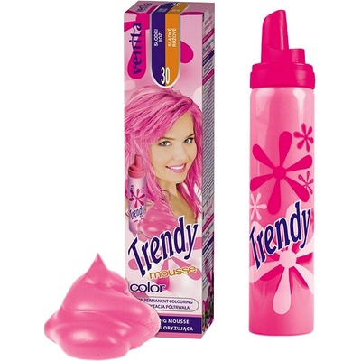 Venita Trendy farebné penové tužidlo na vlasy 30 farba sladká ružová 75 ml